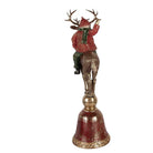 Dekorationsstatue Weihnachtsmann 24x20x63 cm brauner Kunststoff von Clayre & Eef.