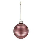 Weihnachtskugel-Set mit 4 Stück Ø 8 cm aus rotem Glas, Weihnachtsdekoration von Clayre & Eef.