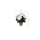 Artificial plant Hydrangea White by Mica Decorations