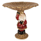 Christmas decoration Santa Claus statue 24x19x24 cm Gold-colored plastic by Clayre & Eef.