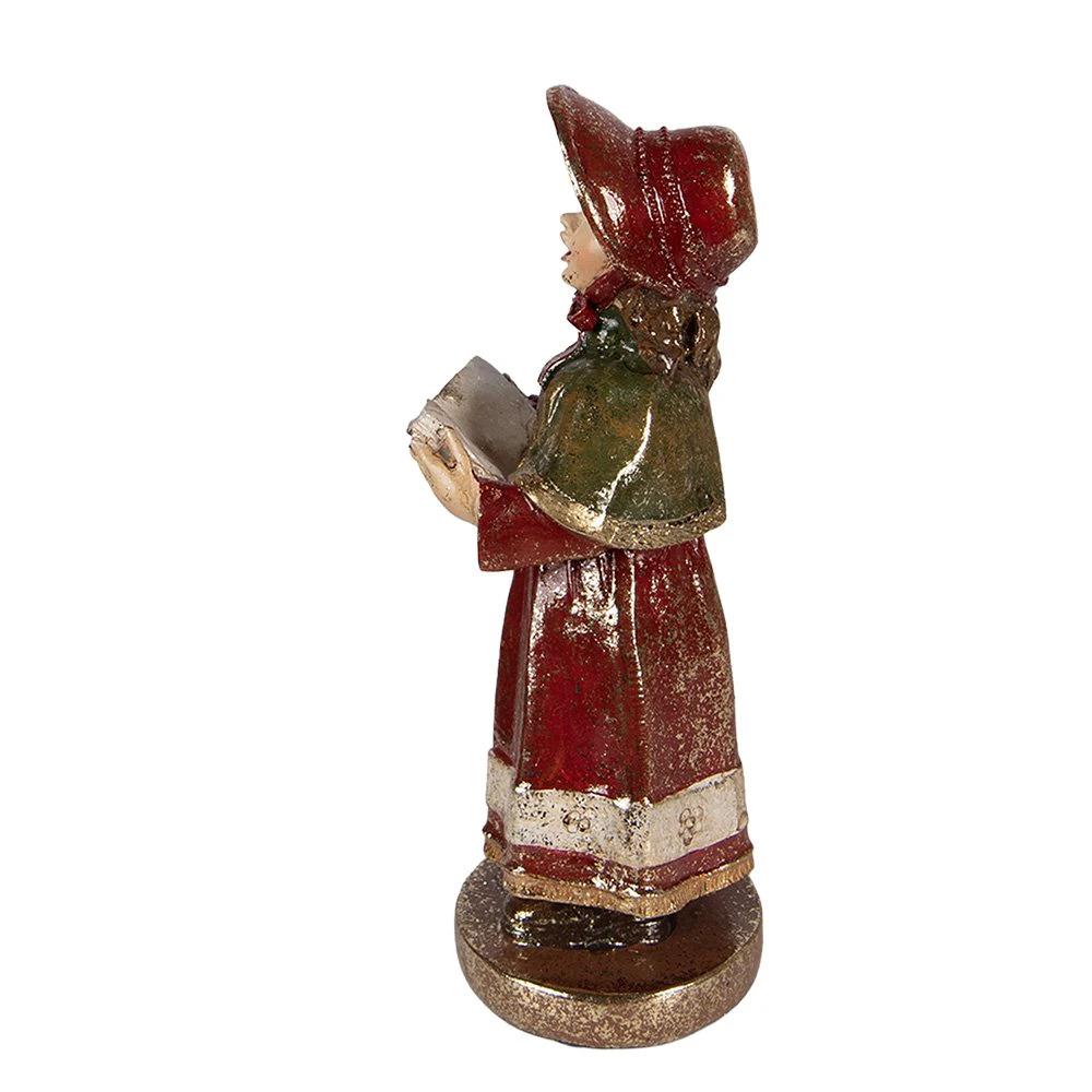 Christmas Decoration Statue Christmas Group 34/31/21/20 cm Red Plastic by Clayre & Eef.