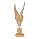 Decoration image wings 10x10x33 cm gold -colored plastic by Clayre & Eef.