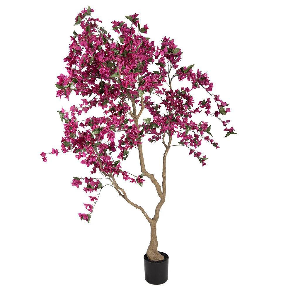 Kunstbaum Bougainvillea 125x125x210 cm Rosa Kunststoff von Clayre & Eef.