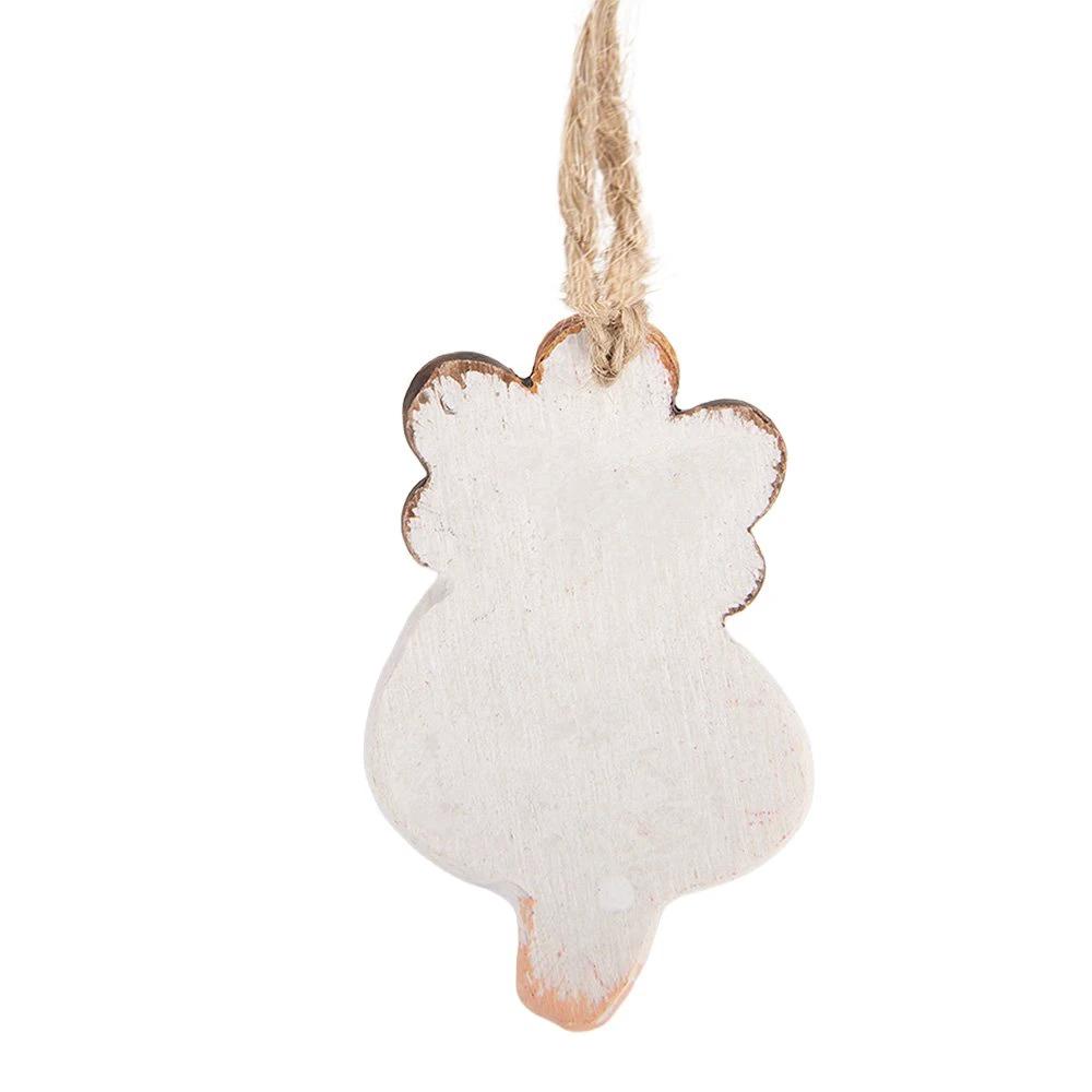 Kersthanger Engel 7x1x7 cm Wit Kunststof by Clayre & Eef.