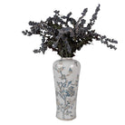 Vase Ø 17x39 cm Weiß-Blau Keramik von Clayre & Eef.