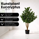 Artificial plant Eucalyptus tree Green by Mica Decorations
