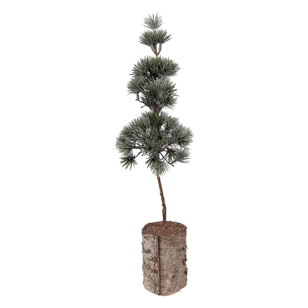 Mini Artificial Christmas Tree 14x14x45 cm Green Wood by Clayre & Eef.