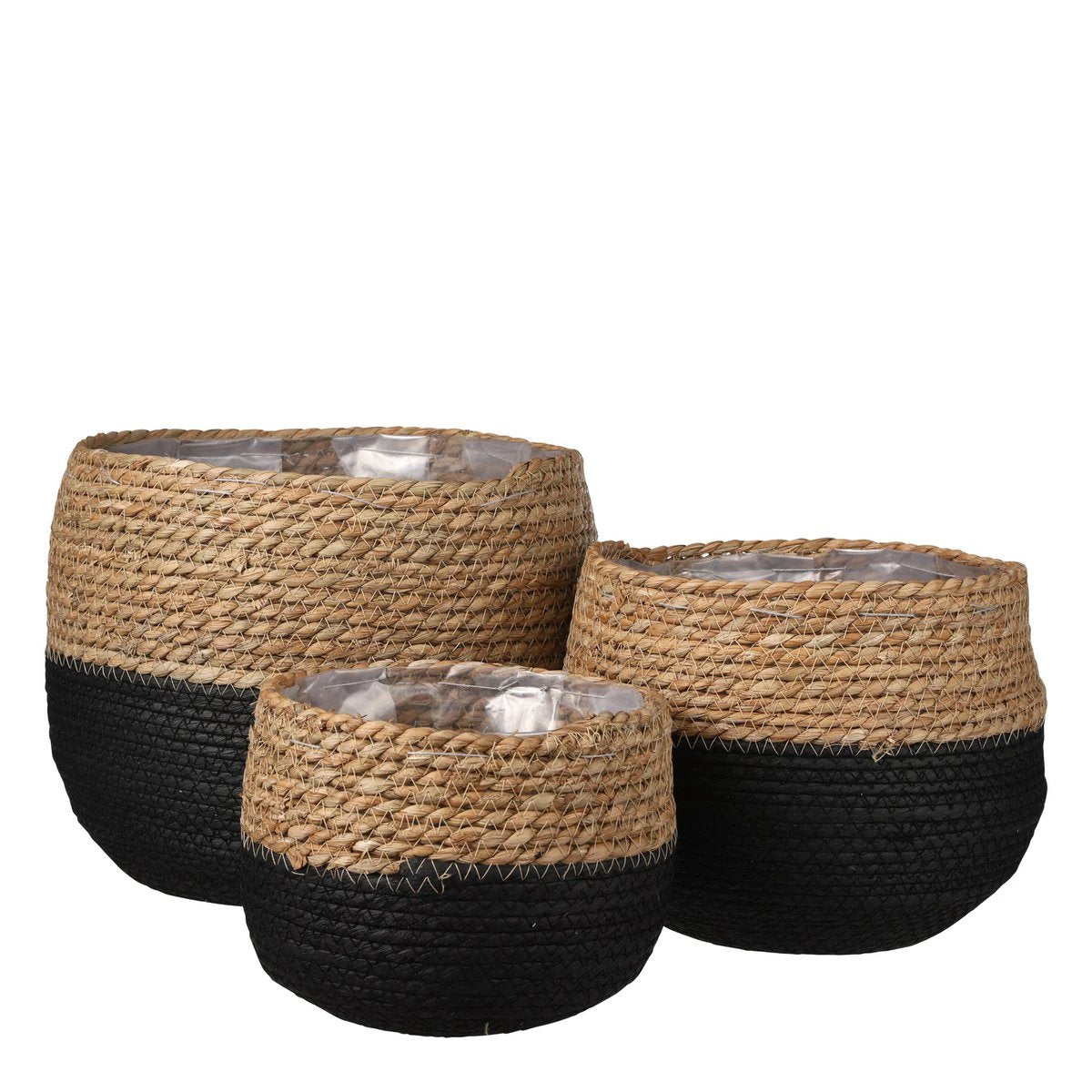 Plant basket set Jorck Black by Mica Decorations