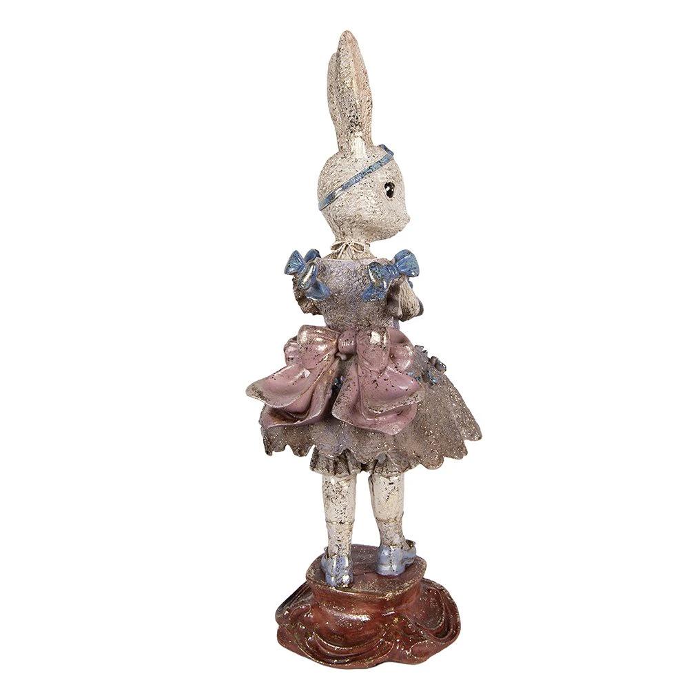Decoration Statue Rabbit 15x14x35 cm Beige Plastic by Clayre & Eef.
