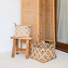 Boho Laundry Basket – Square Shelf Basket – Woven Storage Basket – Plant Basket – Decorative Basket Made of Banana Fibre GANDARIA (2 sizes) by Soeji