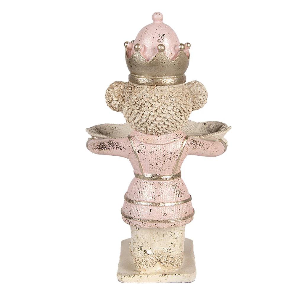 Decoration Statue Bear 14x13x24 cm Beige Plastic by Clayre & Eef.