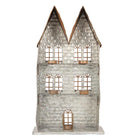 Tea light holder house 30x13x54 cm gray metal by Clayre & Eef.