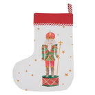 Weihnachtsstrumpf Weiß Rot, Baumwolle 30x1x40 cm von Clayre & Eef.