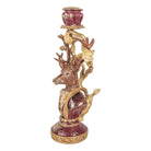 Candlestick Deer 14x11x31 cm Brown Plastic by Clayre & Eef.