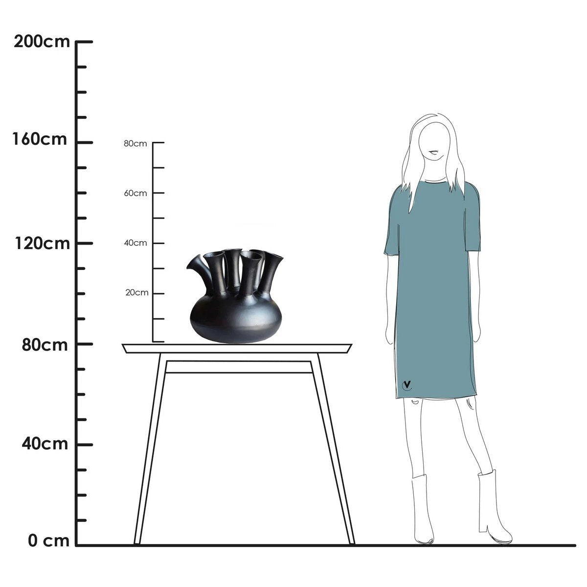 Vase - Amsterdam M Black by Vase The World