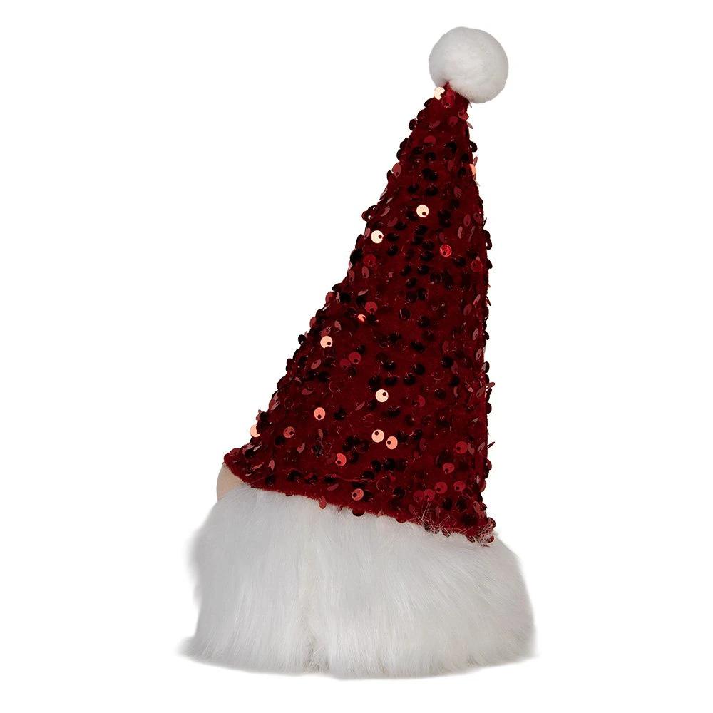 Weihnachtsdekoration mit LED-Beleuchtung Kabouter 10x10x25 cm rot, synthetisch, von Clayre & Eef.