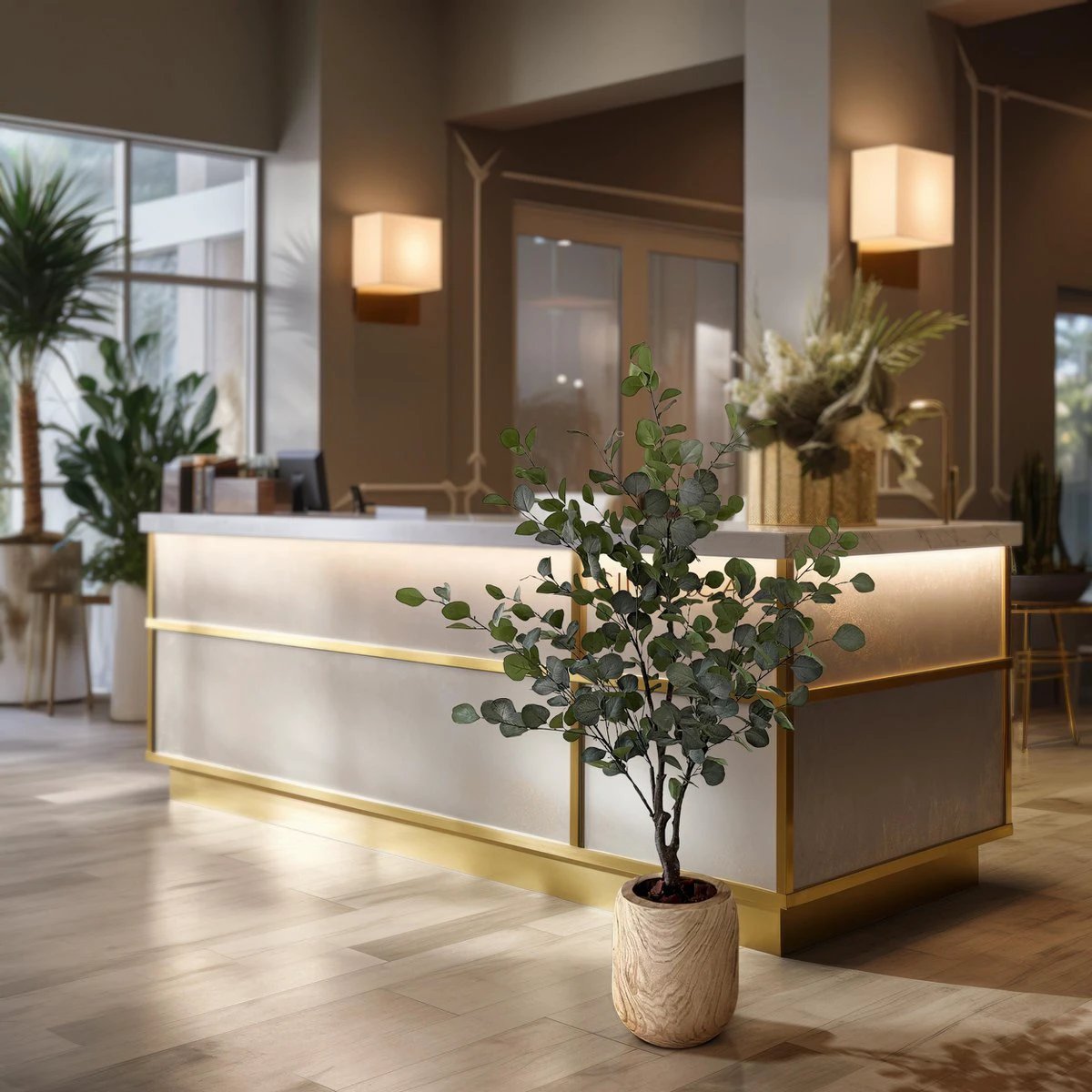 Artificial plant - Eucalyptus - Blue Gum tree - 140 cm by Green boutiQ