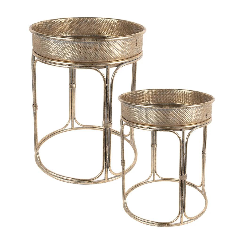 Side table (set of 2) Ø 47x58 / Ø 38x48 cm by Clayre & Eef.