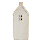 Decoration house with LED 6x5x11 cm Beige ceramics by Clayre & Eef.