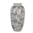 Vase 19x10x38 cm Weiß-Blau Keramik von Clayre & Eef.