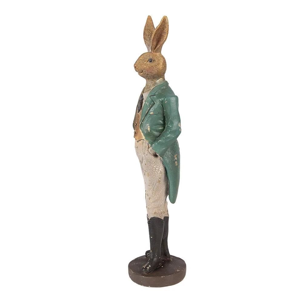 Decoration Statue Rabbit 9x9x36 cm Brown Plastic by Clayre & Eef.