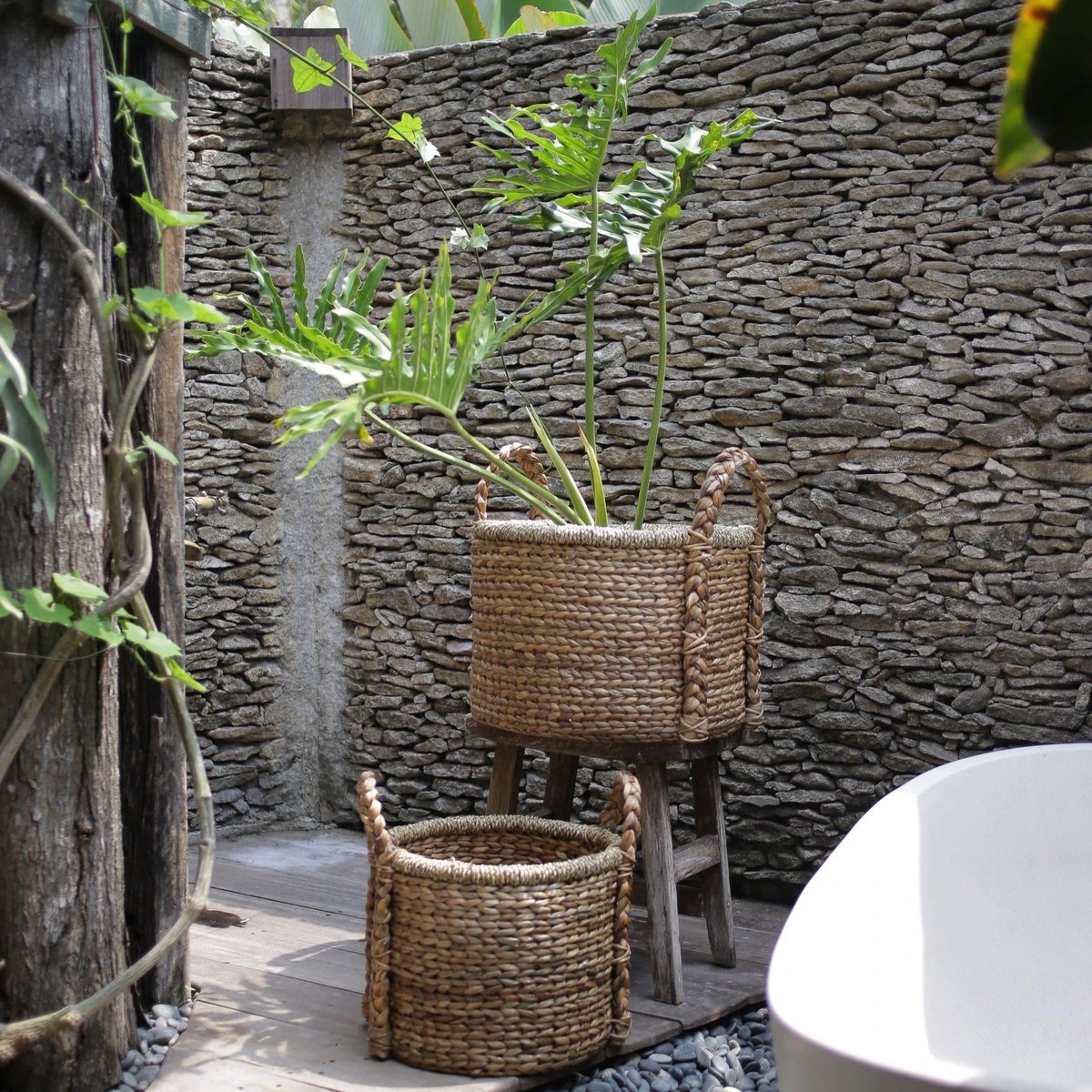 Plant | Basket Storage Basket | Laundry Basket CANGGU made from Water Hyacinth (3 sizes) by Soeji