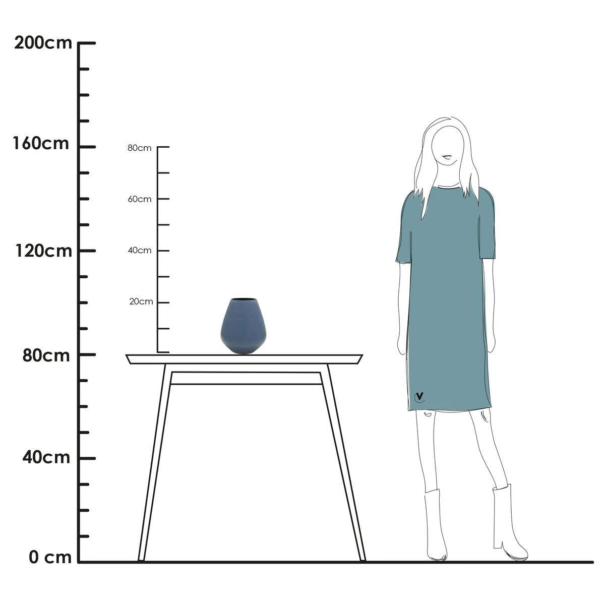 Vaas - Tasman S light blue grey by Vase The World