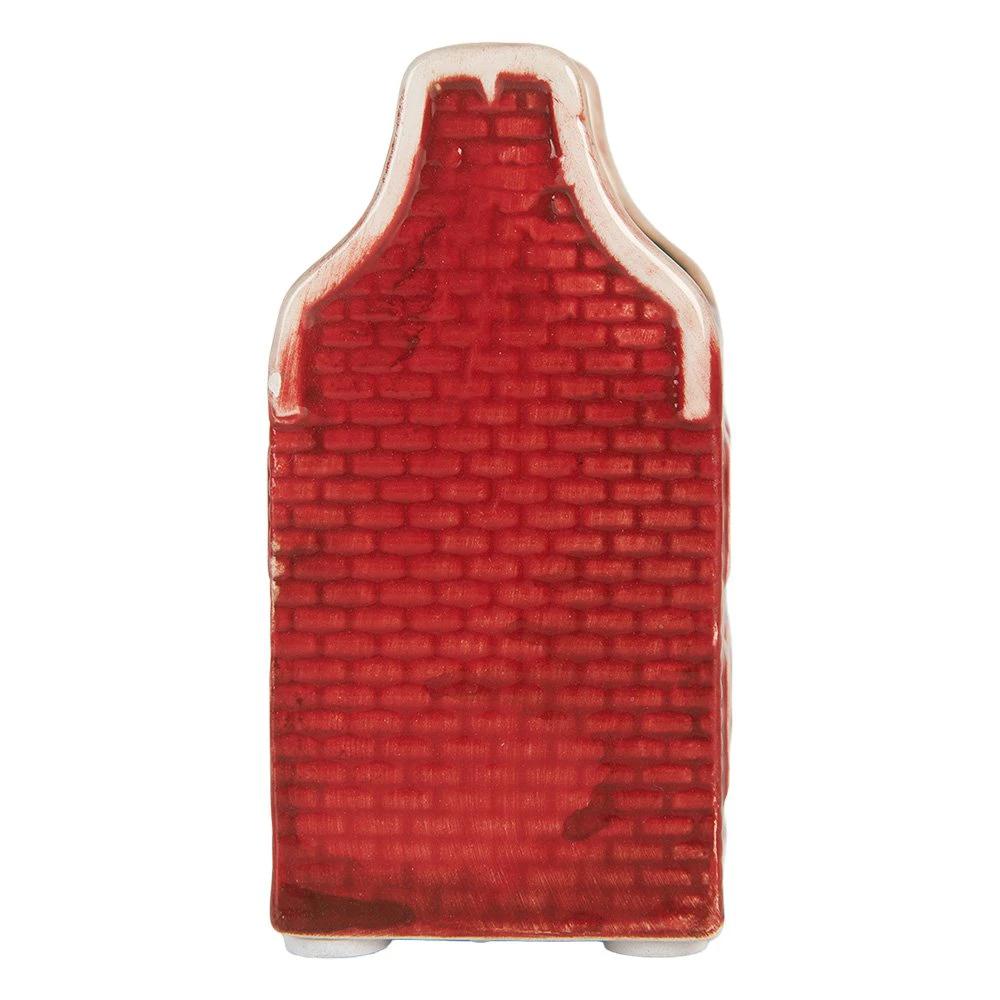 Decoration House with LED House 4x4x8 cm Red Ceramic by Clayre & Eef.