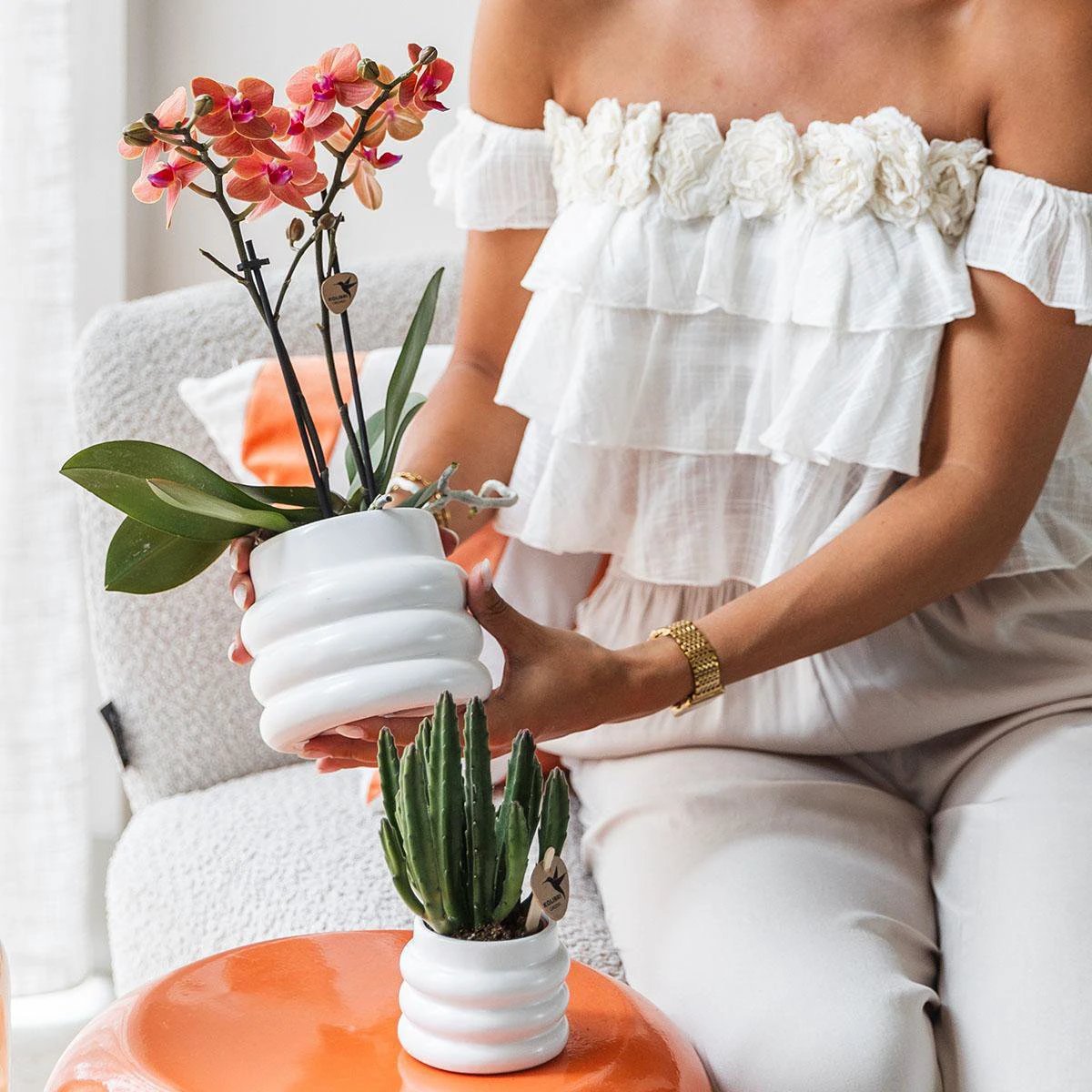 Hummingbird Home | Bubble pot white - Ø9cm by Kolibri Company