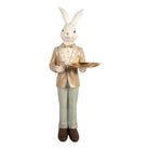 Decoration Statue Rabbit 20x20x56 cm White Plastic by Clayre & Eef.