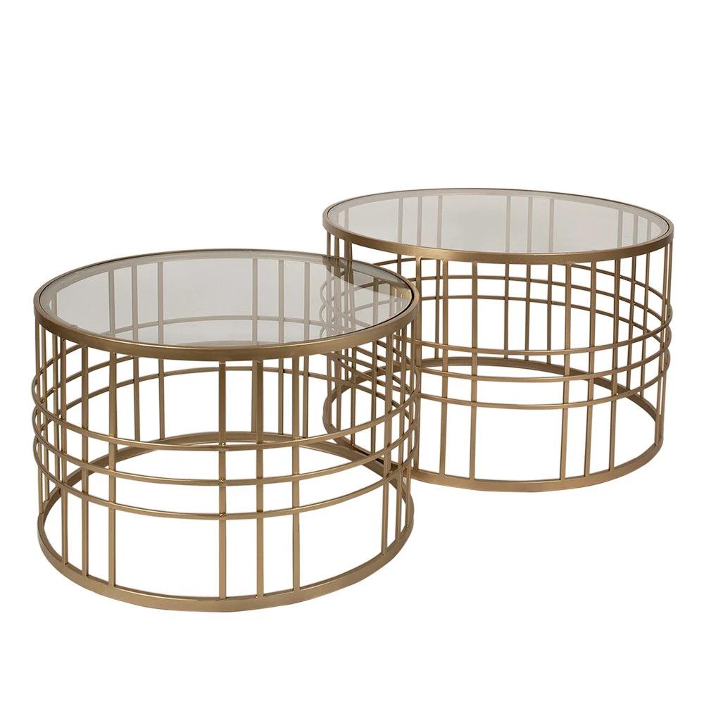 Couchtisch (Set aus 2) Ø 75x46 / Ø 66x41 cm von Clayre & Eef.