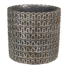 Flower Pot Indoor Ø 15x14 cm Gray Stone Plant Pot by Clayre & Eef.