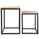 Side table (2) 36x36x52 cm / 31x31x42 cm by Clayre & Eef.