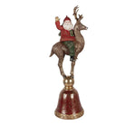 Dekorationsstatue Weihnachtsmann 24x20x63 cm brauner Kunststoff von Clayre & Eef.