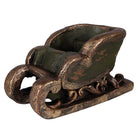Christmas Decoration Sculpture Sleigh 35x23x21 cm Green Ceramic by Clayre & Eef.