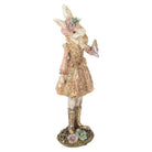 Dekorationsbild Hase 26 cm beige goldfarbenes Kunststoff von Clayre & Eef.