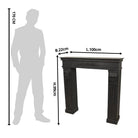 Kamin Schwarz, Holz 100x22x99 cm von Clayre & Eef.