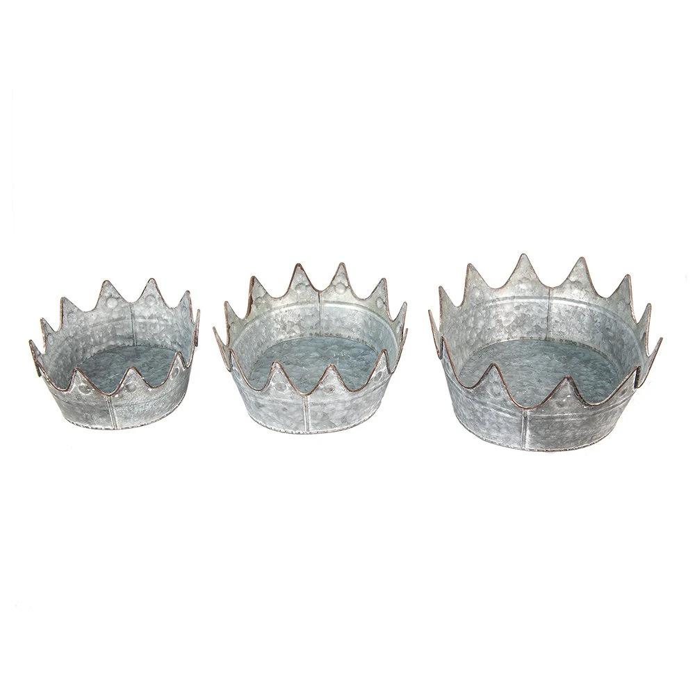 Decorative bowl (3) 39x28x14 / 34x26x12 / 29x22x10 cm by Clayre & Eef.