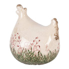 Dekorationsstatue Huhn 12x11x13 cm Beige Keramik von Clayre & Eef.