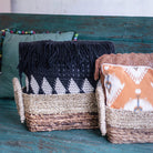 Storage Basket | Decorative Basket KAPAUKU made from Banana Fibre & Seagrass (2 sizes) by Soeji