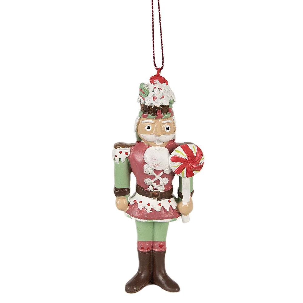 Decorative pendant nutcracker 5x3x12 cm by Clayre & Eef.
