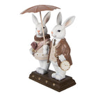 Decoration Statue Rabbit 13x6x16 cm White Plastic by Clayre & Eef.