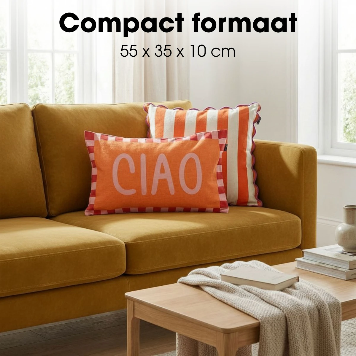 Decorative cushion Orange by Mica Decorations