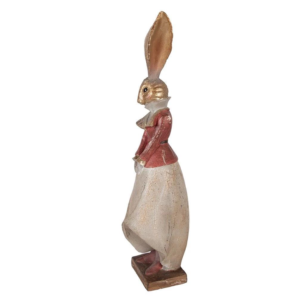 Decoration Statue Rabbit 15x13x46 cm Gold-colored Plastic by Clayre & Eef.