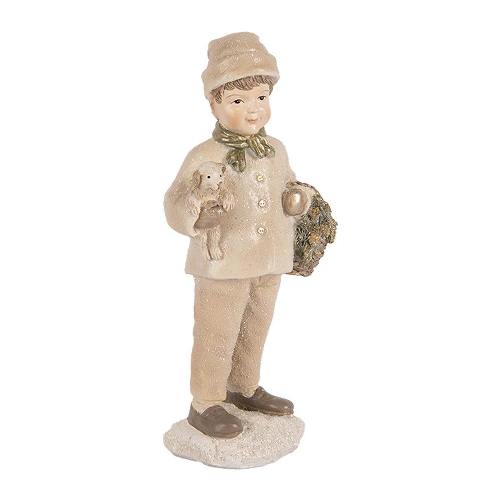 Decoration image child 9x7x18 cm beige plastic by Clayre & Eef.