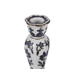 Candlestick Ø 11x21 cm White Blue Porcelain by Clayre & Eef.