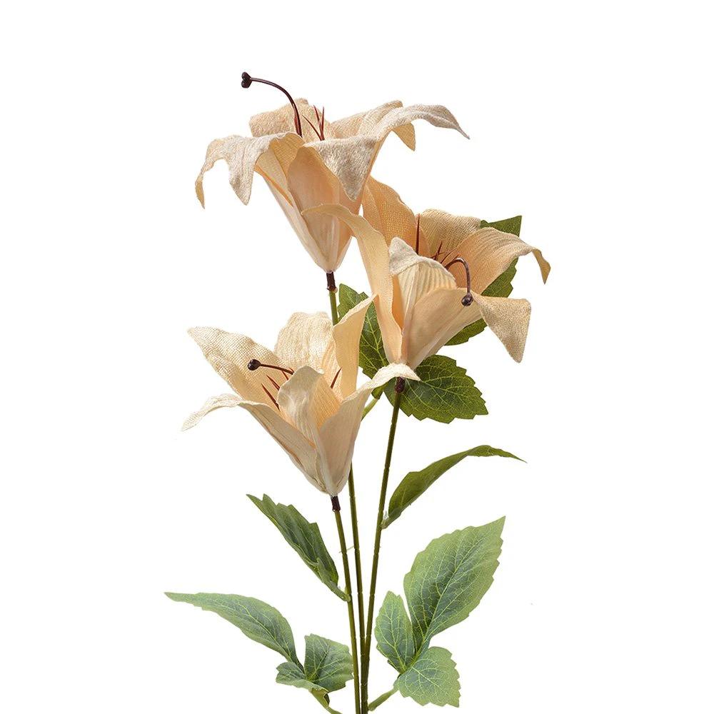 Artificial flower 72 cm beige plastic by Clayre & Eef.