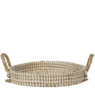 Hummingbird Home | Decorative bowl - White woven tray Ø30cm by Kolibri Company