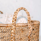 Extra Large Laundry Basket – Square Boho Hamper – Woven Decorative Basket – Storage Basket Made of Natural Water Hyacinth (2 sizes) MENTARI by Soeji
