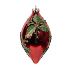 Weihnachtskugel Ø 8x15 cm aus rotem Glas von Clayre & Eef.